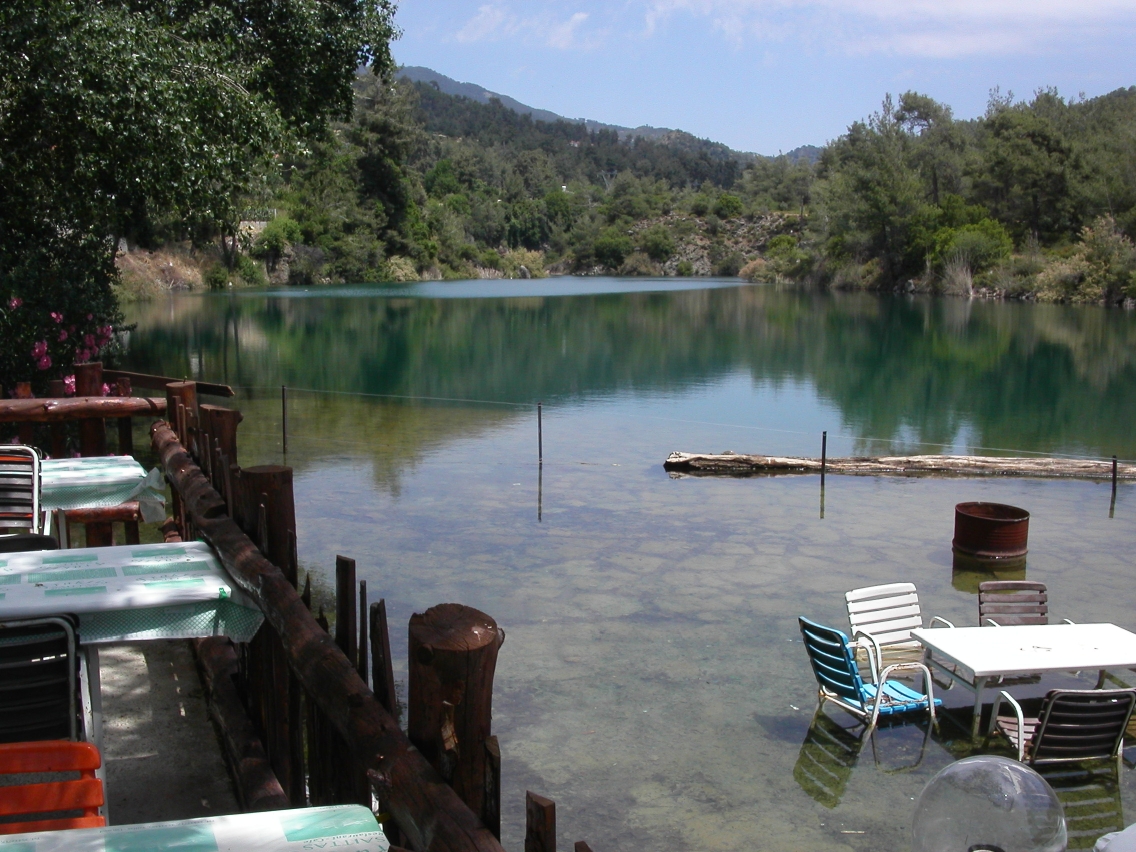 Dam full of water while traveling in Cyprus weekend.